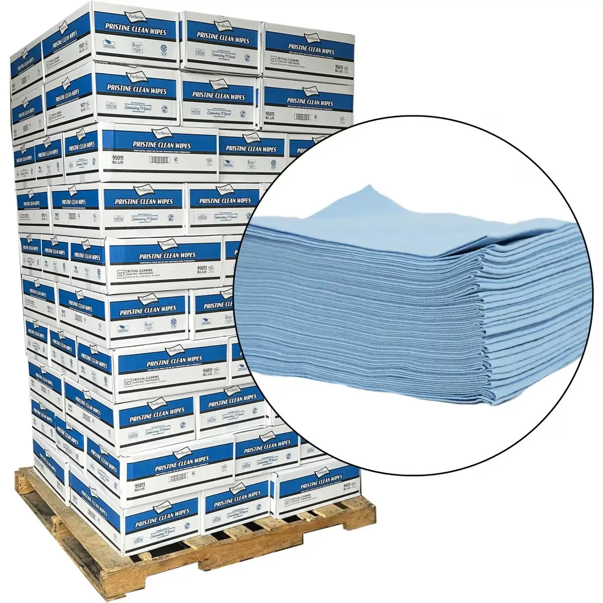 Premium Blue Lint Free Wipes 12″ × 13″ – Bulk Skid