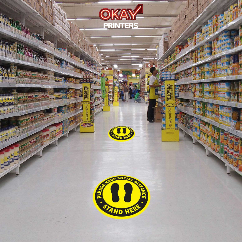 Social Distancing Floor Graphics