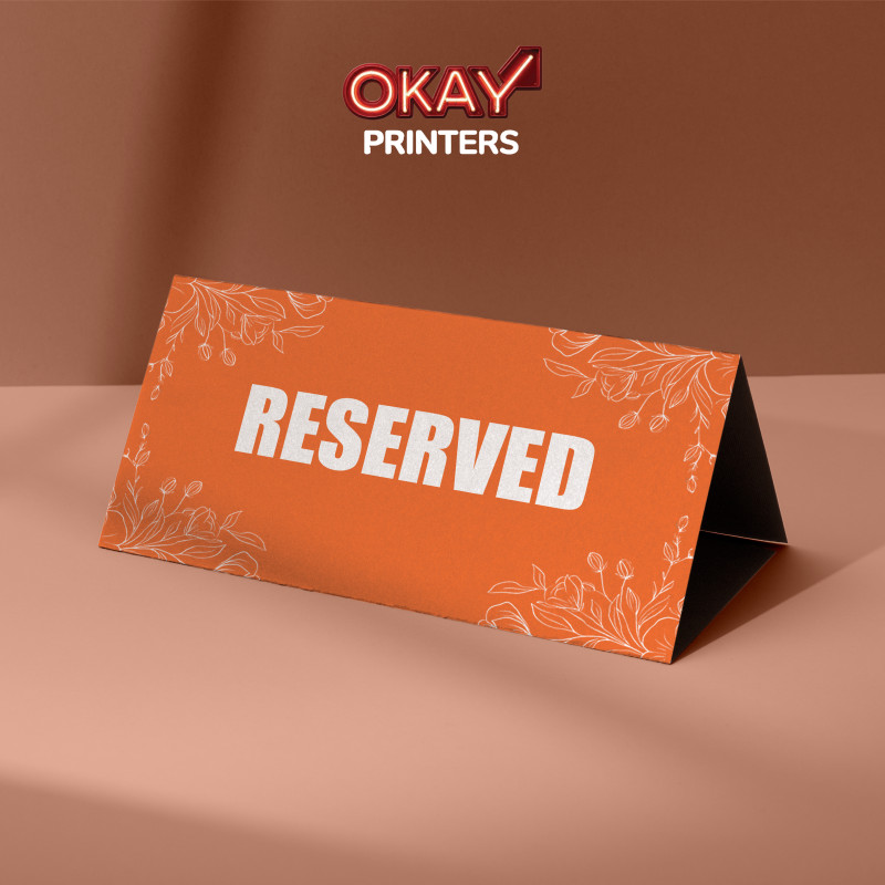Tent Cards 14pt + Matte Finish