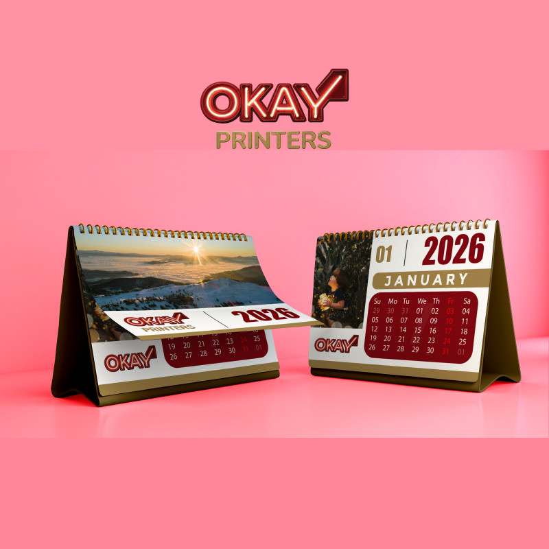 Desk Calendars 80lb Gloss Text