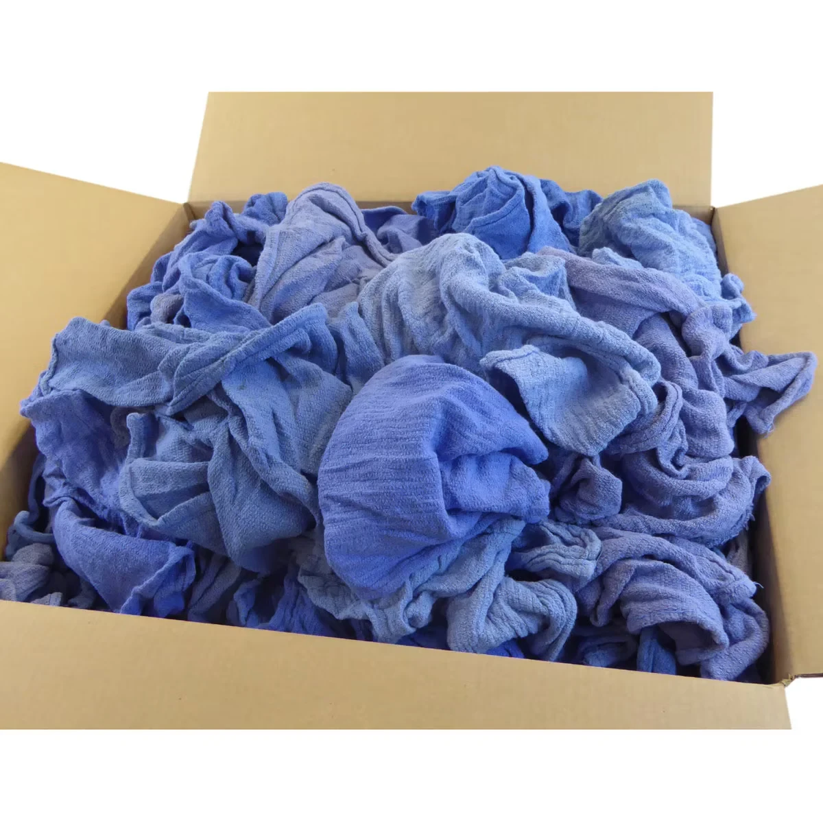 Recycled Blue Surgical Huck Rags (40 lb Case)
